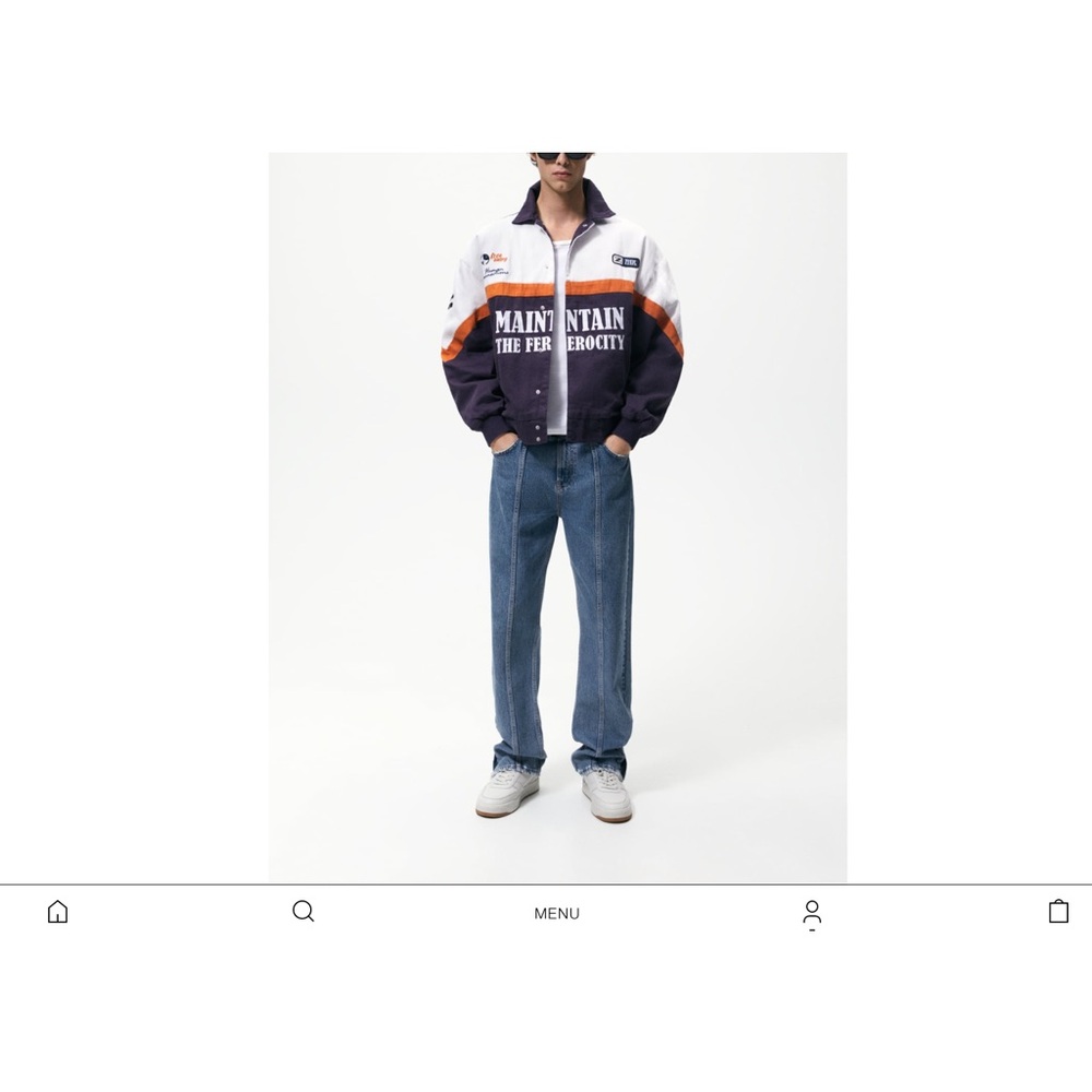 Zara men racing jacket